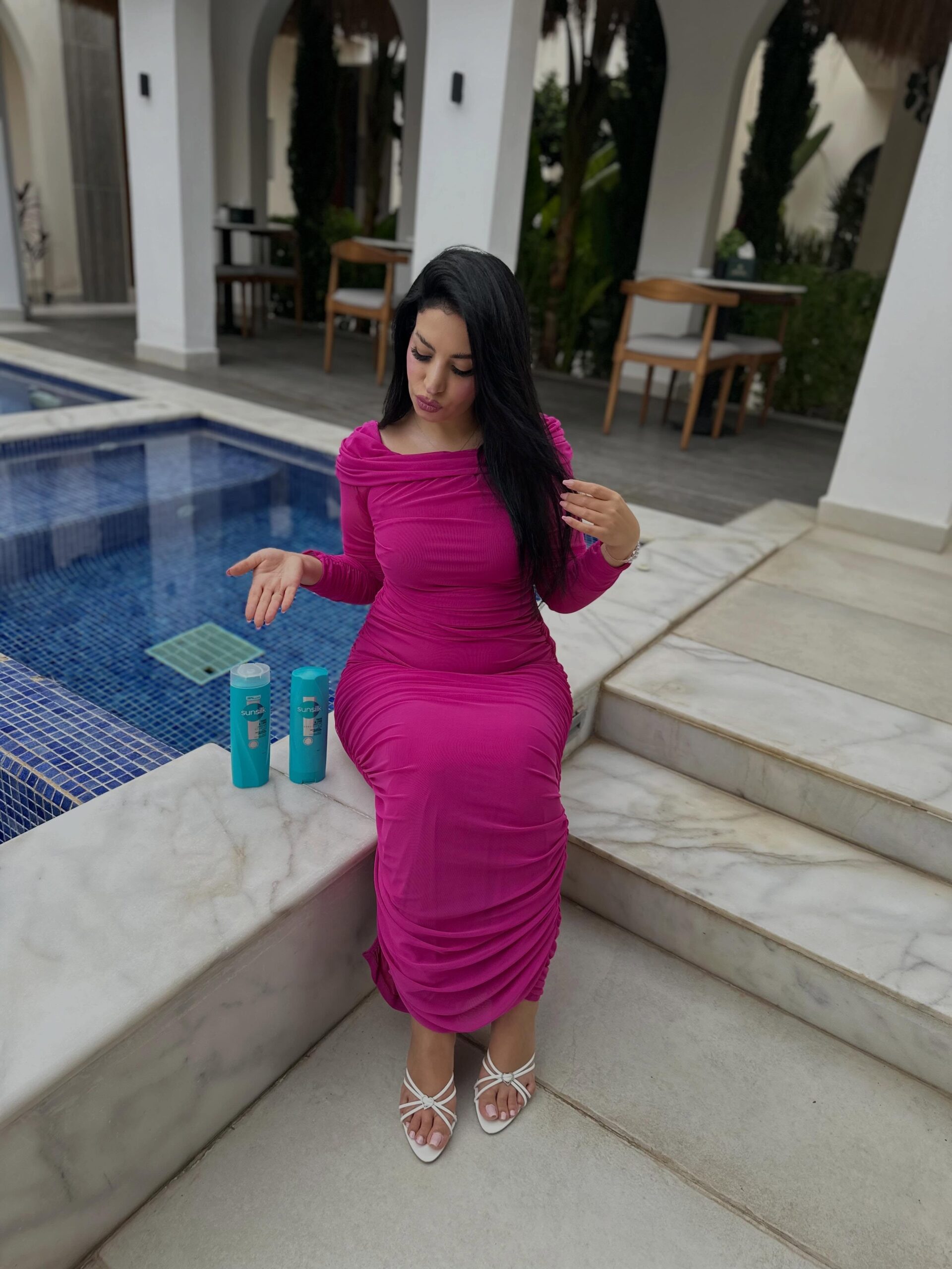 النجمة دعاء عمرو تروج لبراند Sunsilk بإطلالة جذابة