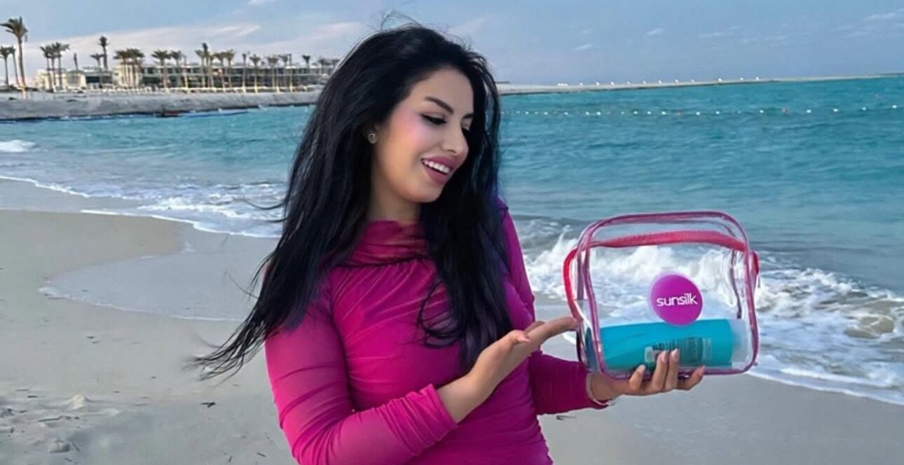 النجمة دعاء عمرو تروج لبراند Sunsilk بإطلالة جذابة