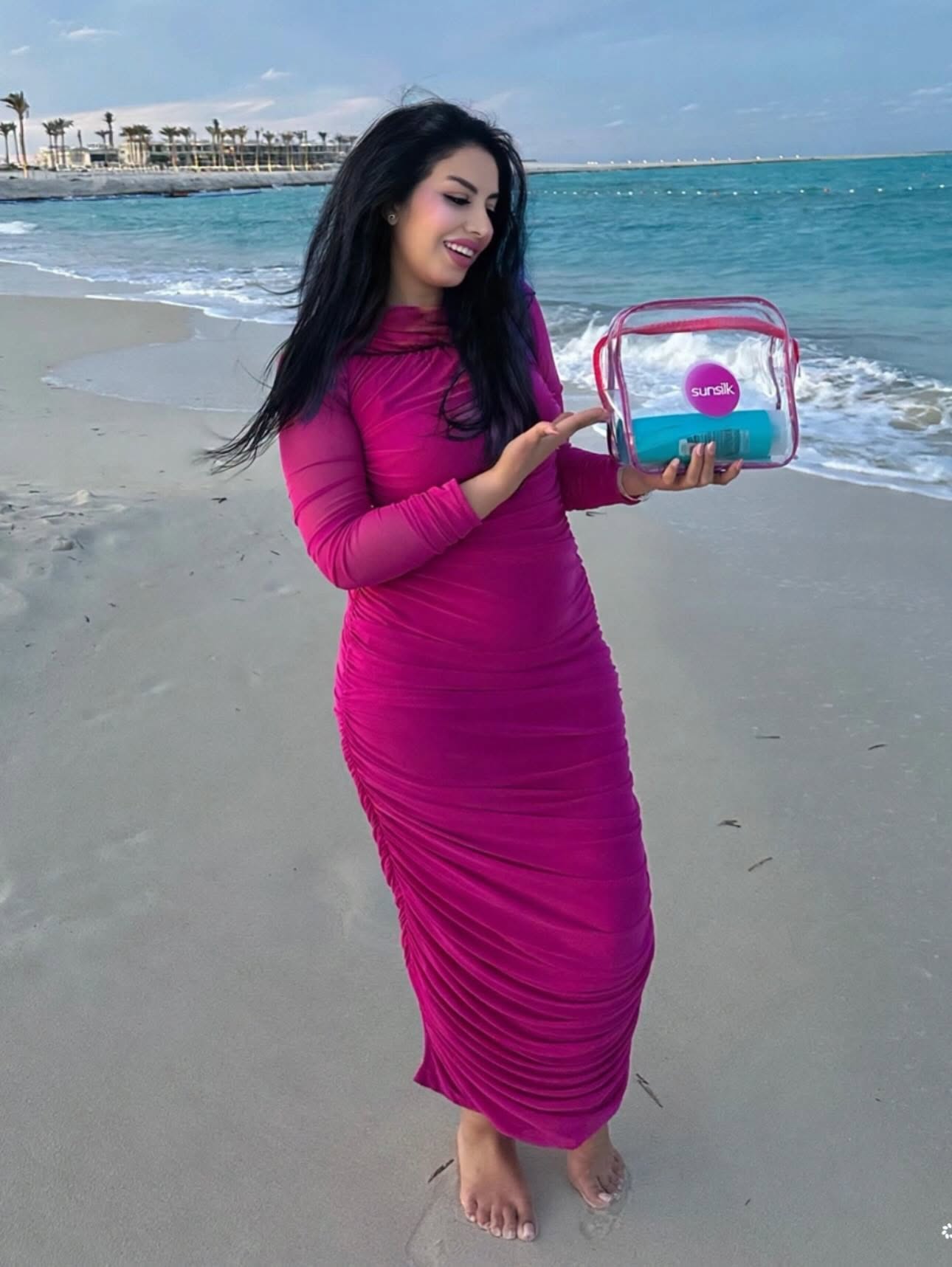 النجمة دعاء عمرو تروج لبراند Sunsilk بإطلالة جذابة